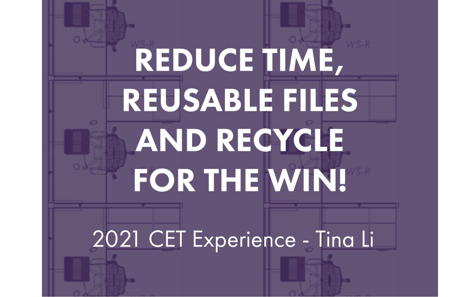 Reduce resue recycle files CET