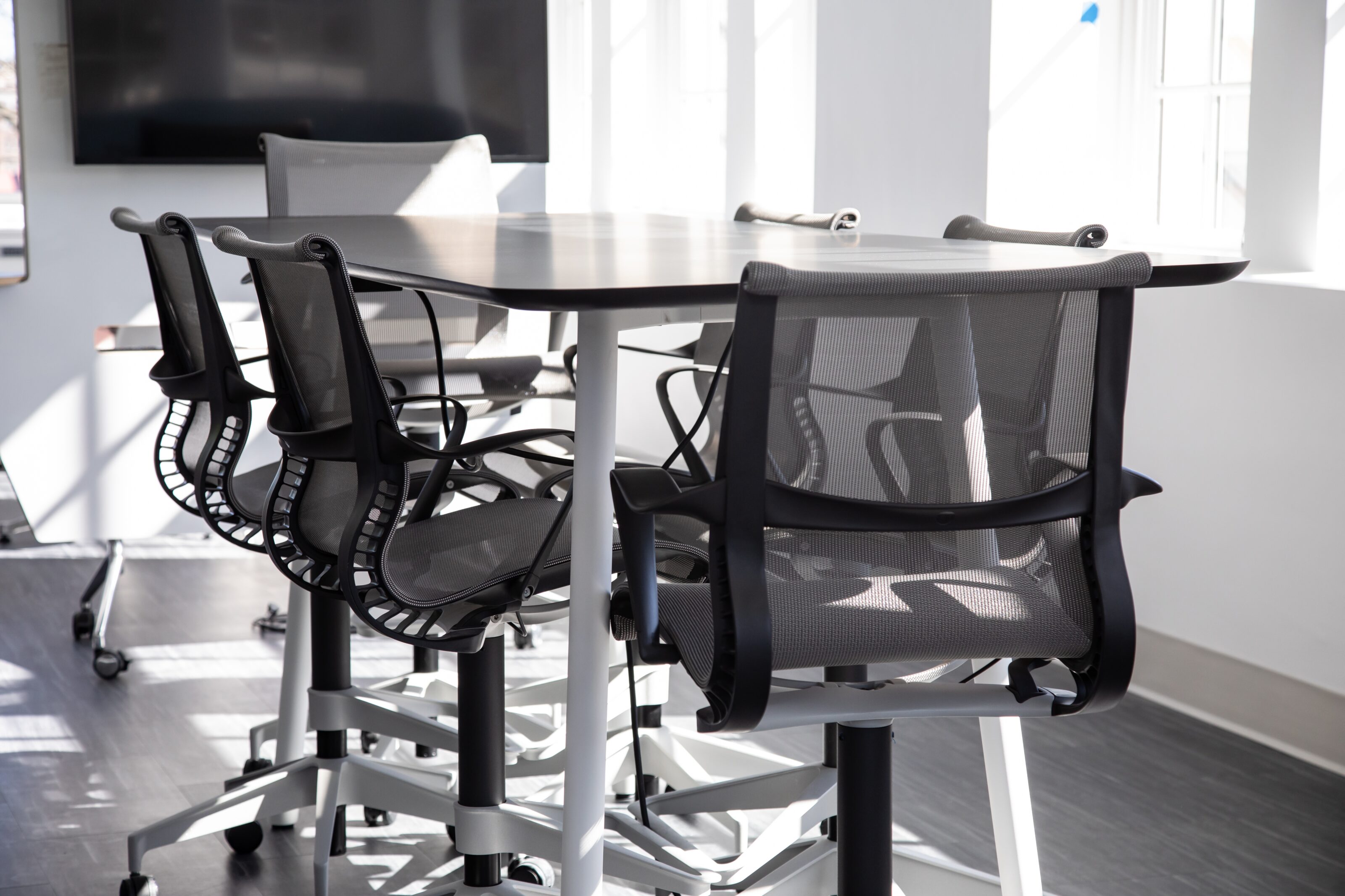 A table with task stools.